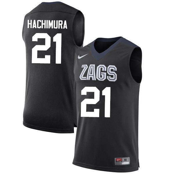 Men #21 Rui Hachimura Gonzaga Bulldogs College Basketball Jerseys-Black - Click Image to Close